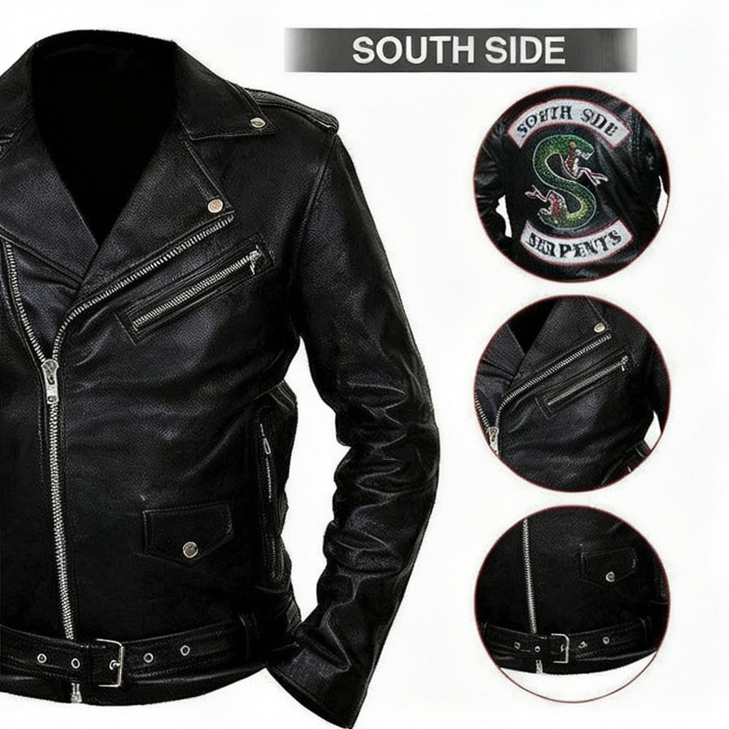 LJM0084 Men’s Vintage-Style Café Racer Black Biker Leather Jacket | Premium Genuine Leather Moto Jacket