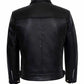 LJM0085 Men’s Classic Black Leather Harrington-Style Moto Jacket | Premium Genuine Leather Biker Jacket