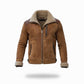 LJM0086 Men’s Premium Suede Interceptor Jacket – Genuine Leather Bomber with Fur-Lined Comfort & Tailored Fit