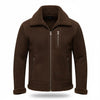LJM0086 Men’s Premium Suede Interceptor Jacket – Genuine Leather Bomber with Fur-Lined Comfort & Tailored Fit