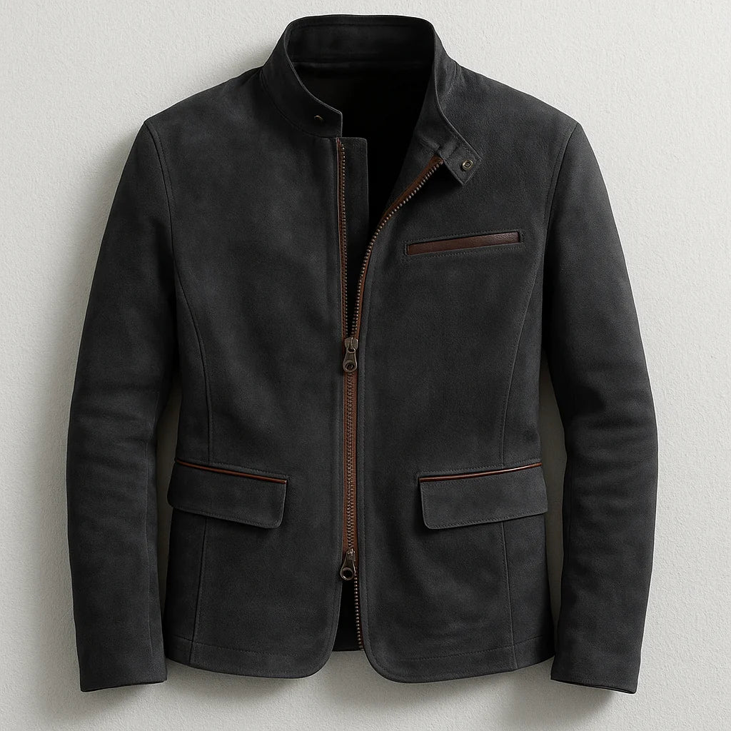 LJM0087 Men’s Elegance Jacket – Premium Leather-Look Bomber in Black & Brown Variants | Classic Urban Outerwear Coat