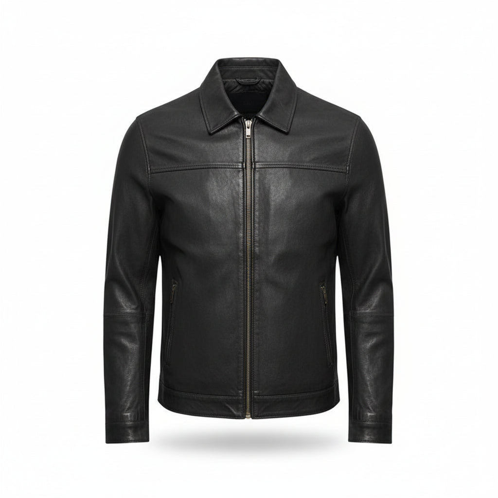LJM0088 Men's Jacket – Premium Urban Bomber in Brown, Black & green | Versatile Leather-Look Outerwear Coat