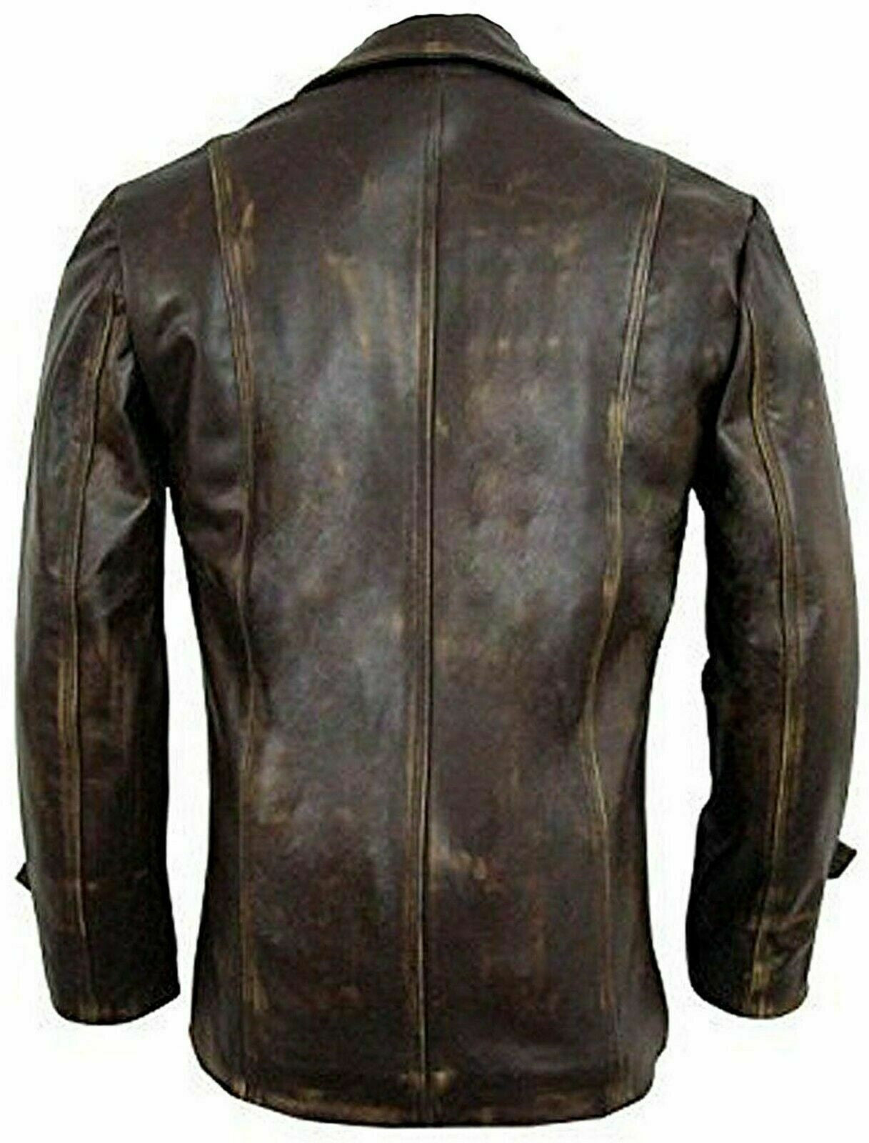 LJM008 Men's Dean Winchester Supernatural Vintage Distressed Brown Real Leather Jacket