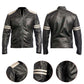 LJM012 Men’s Cafe Racer Black Vintage Retro Genuine Leather Biker Jacket – 2020 Edition