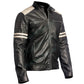 LJM012 Men’s Cafe Racer Black Vintage Retro Genuine Leather Biker Jacket – 2020 Edition