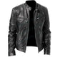 LJM018 Men’s Vintage Café Racer Black Real Leather Biker Jacket – Retro Moto Style
