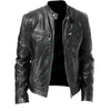 LJM018 Men’s Vintage Café Racer Black Real Leather Biker Jacket – Retro Moto Style
