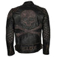 LJM023 Men’s Motorcycle Fashion Skull Vintage Brown Biker Real Leather Jacket – Ride With Attitude