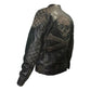 LJM023 Men’s Motorcycle Fashion Skull Vintage Brown Biker Real Leather Jacket – Ride With Attitude