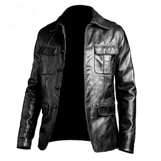 LJM025 Men’s Blazer Wear Genuine Leather Jacket – M026 Classic Formal Easy Rider (Black & Brown)