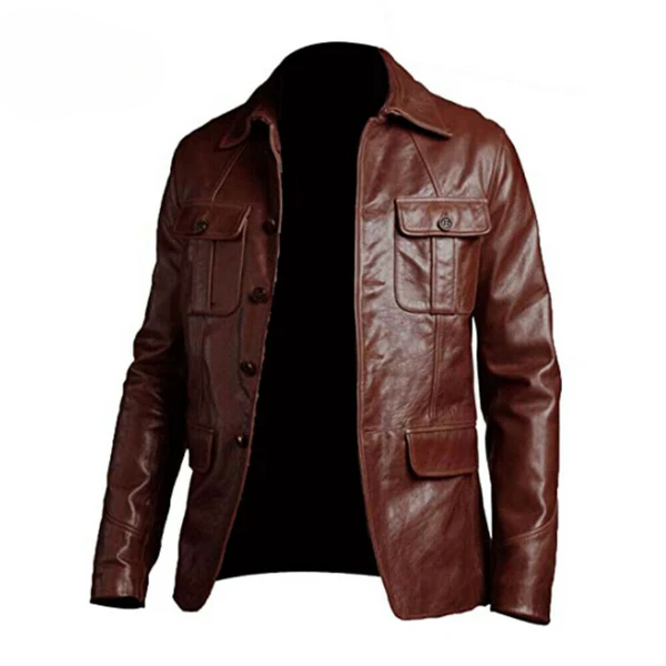 LJM025 Men’s Blazer Wear Genuine Leather Jacket – M026 Classic Formal Easy Rider (Black & Brown)