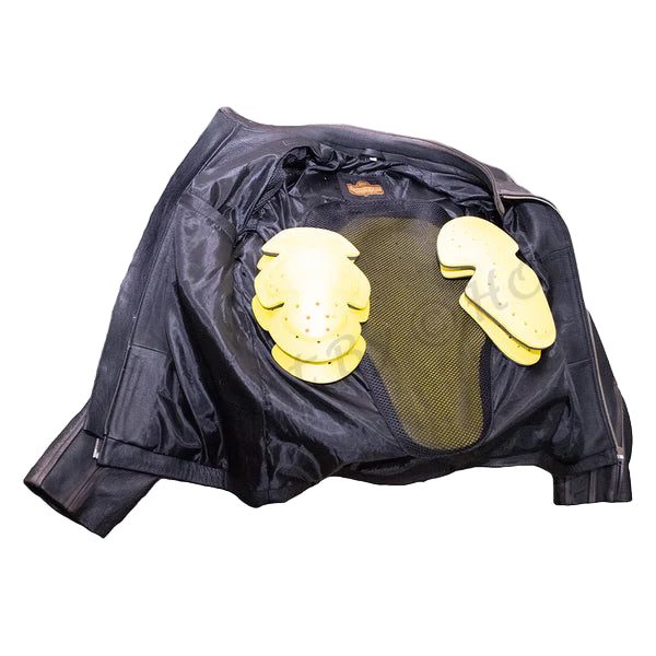 LJM026 Men’s Biker Support Distressed Café Racer Black Retro Real Leather Jacket –