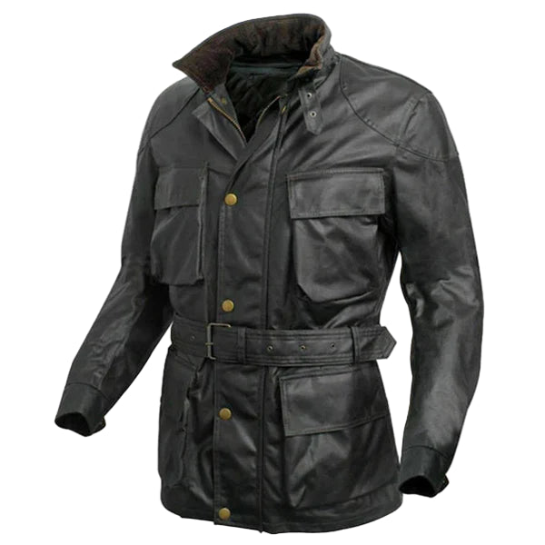 LJM030 Men’s “The Dark Knight Rises” Bane Coat – Black Real Leather Jacket