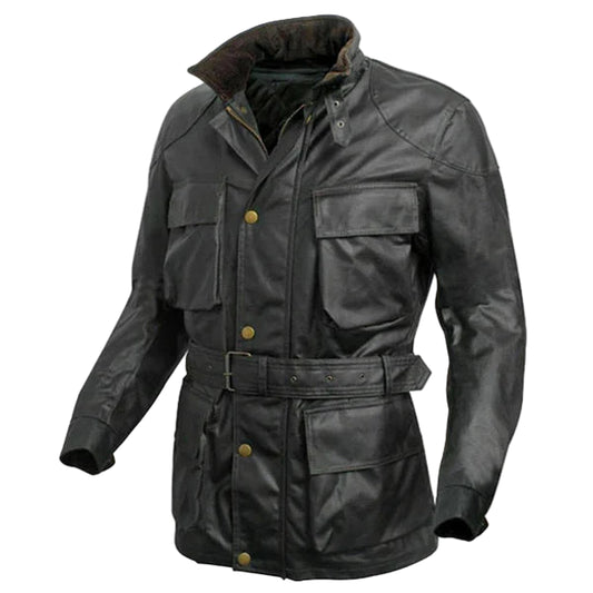 LJM030 Men’s “The Dark Knight Rises” Bane Coat – Black Real Leather Jacket
