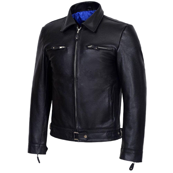 LJM032 Men’s German Luftwaffe Cowhide Real Leather Biker Jacket – Vintage Pilot Style