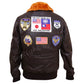 LJM033 Top Gun Maverick G-1 Flight Bomber Jacket – Tom Cruise Inspired Real Sheepskin Leather Aviator Coat