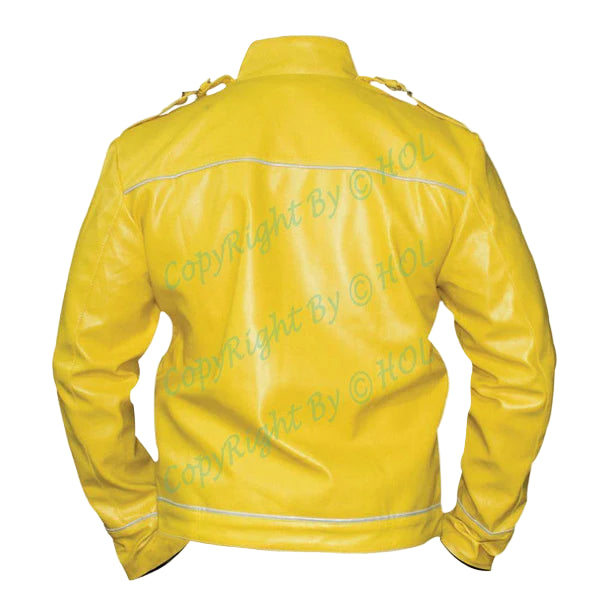 LJM0005 Men’s “Freddie Mercury Wembley Concert” Faux Leather – Yellow Edition UK Stock