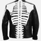 LJM0035 Men’s Spooky Skeleton Bones Cosplay Black Real Leather Jacket – Special Edition Coat