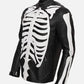 LJM0035 Men’s Spooky Skeleton Bones Cosplay Black Real Leather Jacket – Special Edition Coat