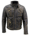 LJM0043 Men's Hot Brown Brando Biker Jacket – Premium Stylish Real Leather Outerwear Coat