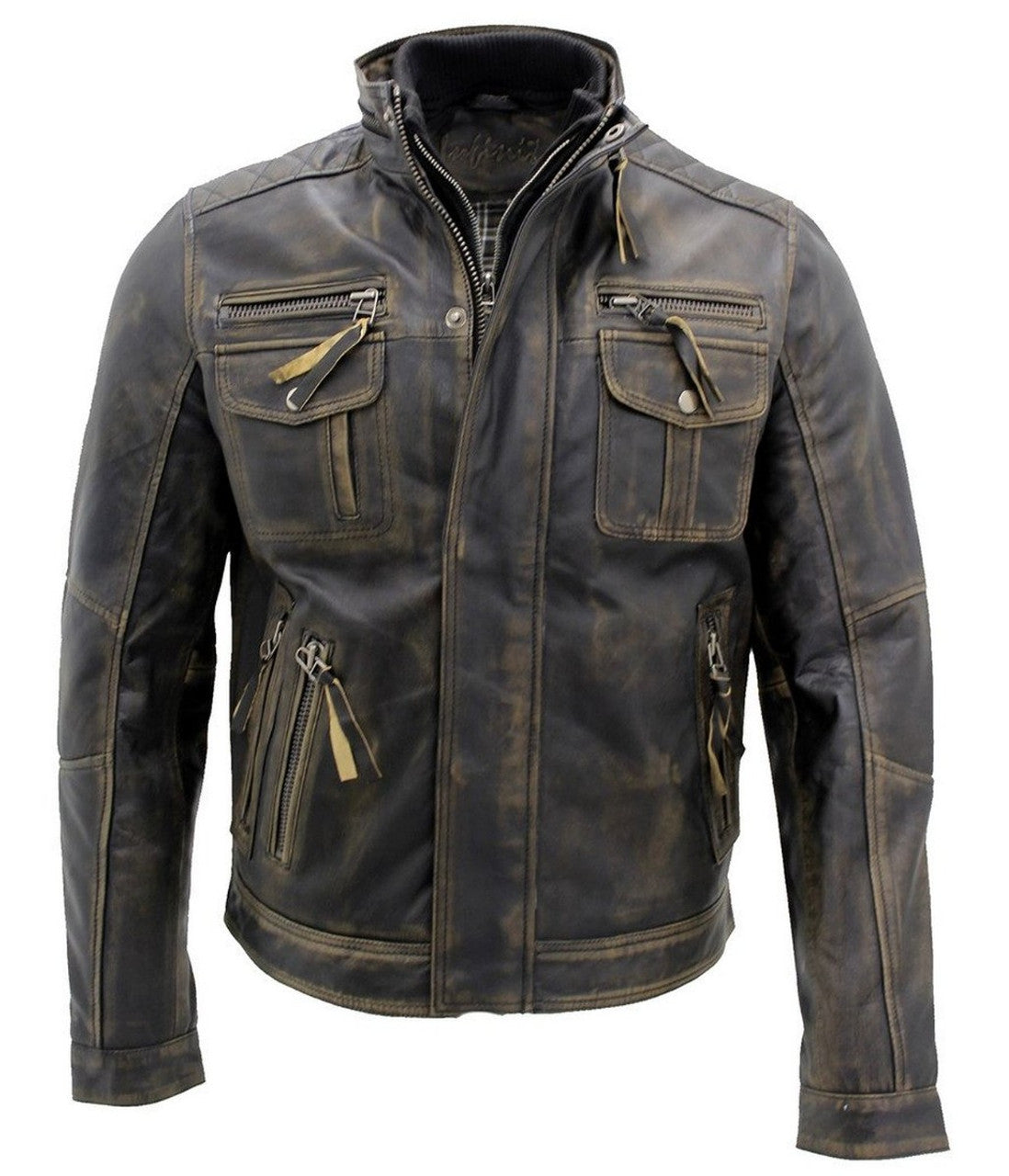 LJM0043 Men's Hot Brown Brando Biker Jacket – Premium Stylish Real Leather Outerwear Coat