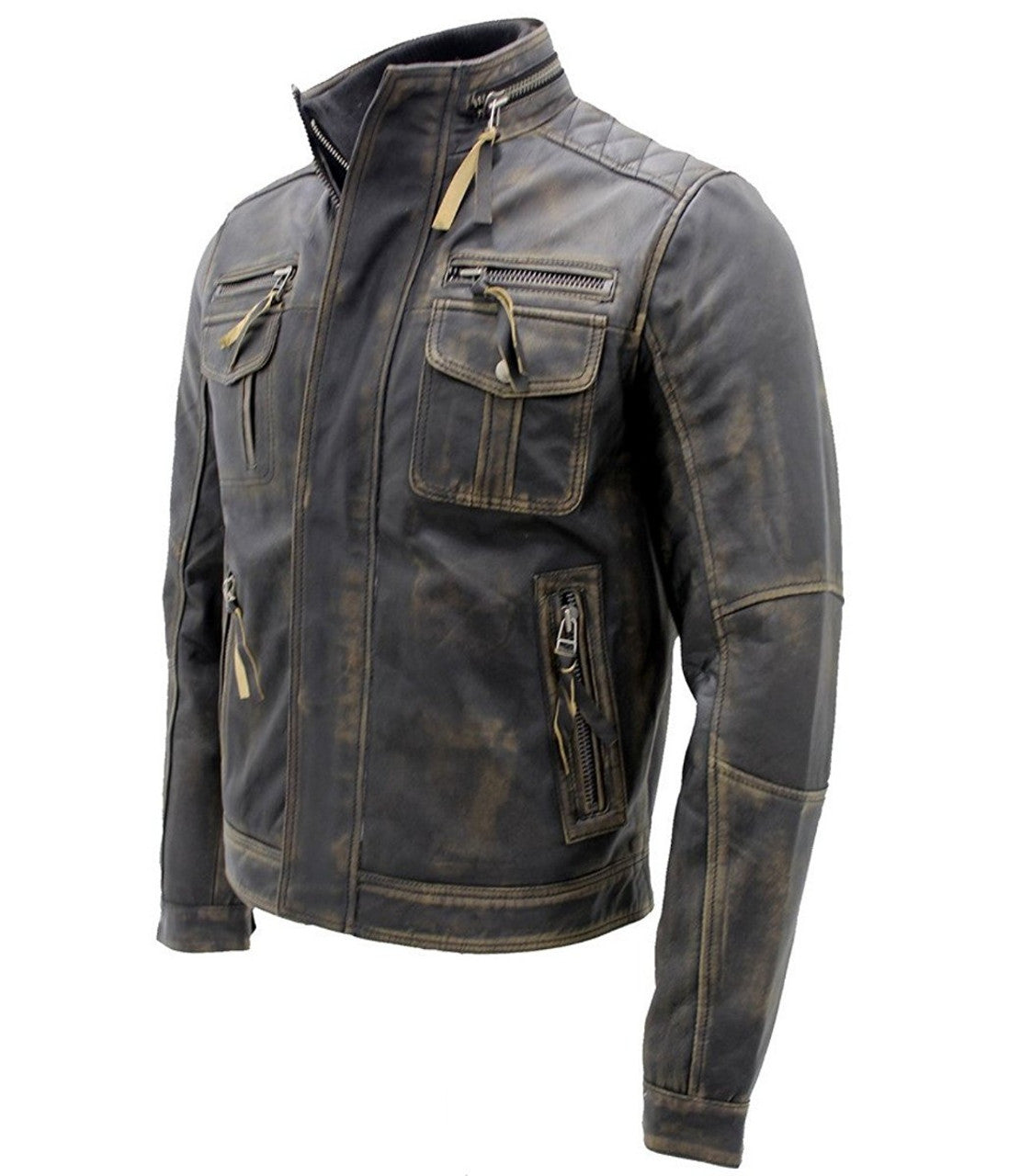 LJM0043 Men's Hot Brown Brando Biker Jacket – Premium Stylish Real Leather Outerwear Coat