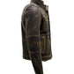 LJM0043 Men's Hot Brown Brando Biker Jacket – Premium Stylish Real Leather Outerwear Coat