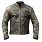 LJM0044 Men’s Vintage Antique Motorcycle Retro Biker Leather Jacket – Distressed Finish