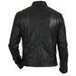 LJM0046 Men’s Retro Moto Biker Jacket – Hunt Black Finish, Classic Motorcycle Style Coat