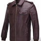LJM0047 Men’s Brown Hero Moto Jacket – Premium Finish, Classic Avengers-Inspired Design