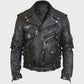 LJM0048 Men’s Premium Black Heavyweight Motorcycle Riding Jacket – Classic Rider Style, Durable Outer Shell, Multi-Pocket Design
