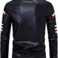LJM0053 Men's FANARCHER Men’s Real-Leather Motorcycle Jacket – Windproof Biker Windbreaker