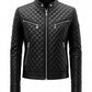 LJM0055 Men's Vinnie Modern Fit Black Leather Rider Jacket – Stylish Moto Silhouette for Daily Wear