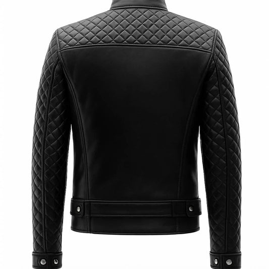 LJM0055 Men's Vinnie Modern Fit Black Leather Rider Jacket – Stylish Moto Silhouette for Daily Wear