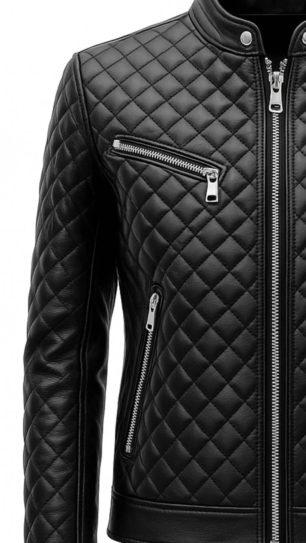 LJM0055 Men's Vinnie Modern Fit Black Leather Rider Jacket – Stylish Moto Silhouette for Daily Wear