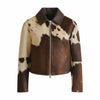 LJM0059 Men's Handmade Hair-On Cowhide Leather Jacket – Genuine Cowhide Fur Detail & Premium Craftsmanship