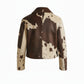 LJM0059 Men's Handmade Hair-On Cowhide Leather Jacket – Genuine Cowhide Fur Detail & Premium Craftsmanship