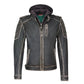 LJM0060 Men’s Black Distressed Leather Jacket – Halloween & Christmas Style, Genuine Cow Vintage Rugged Look Jacket