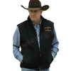 DJM0005 Yellowstone Men's Vest Wool Kevin Costner John Dutton Black Denim Jacket