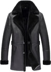 FCM0010 Men’s B3 Aviator Winter Coat – Plush Fur-Style Inner Lining, Real Shearling Fur Vintage Flight Design, Heavy Warmth