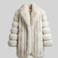 FCM0013 Men's Imperial Frost White Fox Fur Coat – Ultra-Luxury Winter Statement Piece for Elite Sophistication