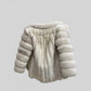 FCM0013 Men's Imperial Frost White Fox Fur Coat – Ultra-Luxury Winter Statement Piece for Elite Sophistication