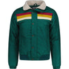 DJM0032 Men's Retro Flag Style Cotton Jacket – Vintage Green Winter Wear parachute with Sherpa Collar Coat