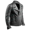 LJM014 Men’s Stylish Black Real Leather Biker Jacket | Suede Finish Fashion Wear