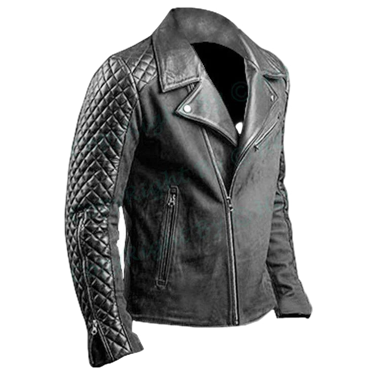 LJM014 Men’s Stylish Black Real Leather Biker Jacket | Suede Finish Fashion Wear