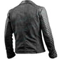 LJM014 Men’s Stylish Black Real Leather Biker Jacket | Suede Finish Fashion Wear