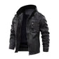 LJM001 Men’s Vintage Classic Black Real Leather Motorcycle Biker Jacket