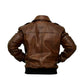 LJM0003Men’s Distressed Brown Vintage Biker Leather Jacket – Classic Army Style Real Leather jacket