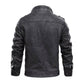 LJM001 Men’s Vintage Classic Black Real Leather Motorcycle Biker Jacket