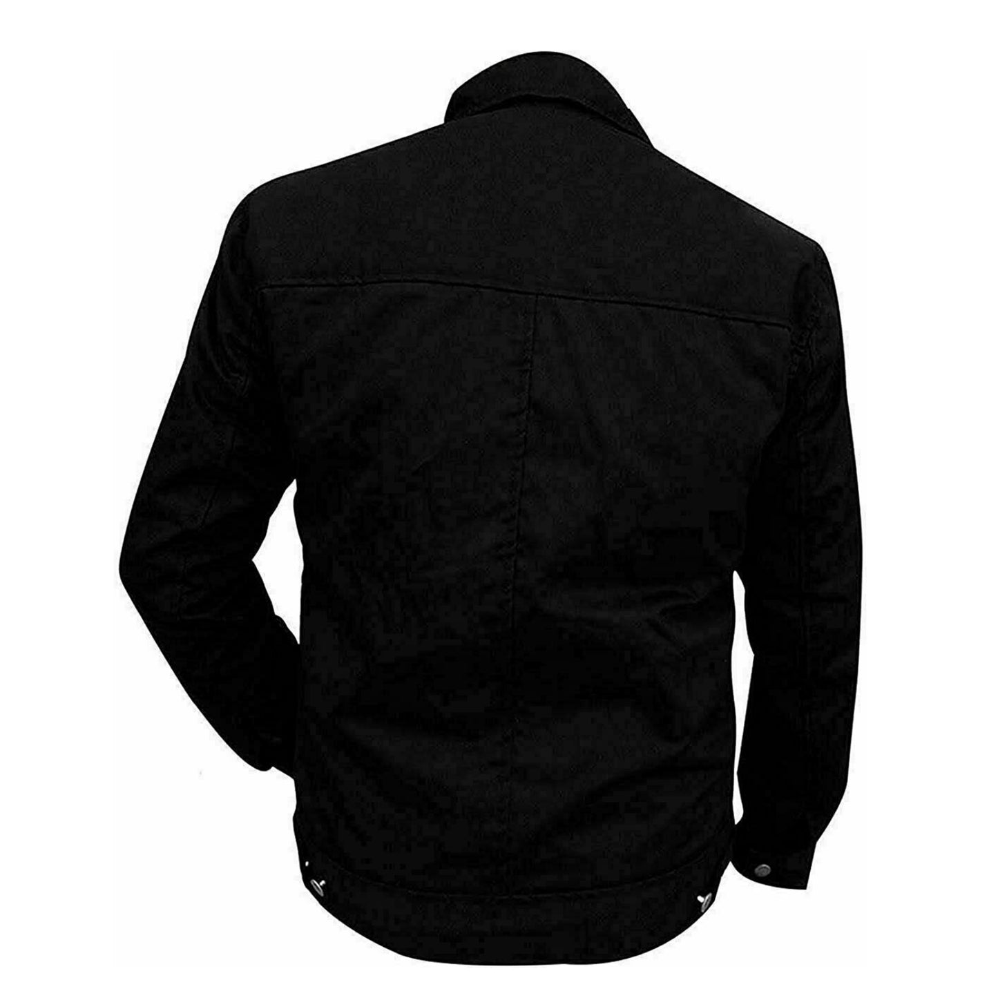 DJM001 Men’s Yellowstone Black Denim Jacket – Rip Wheeler Cowboy Biker Style | Cole Hauser Inspired